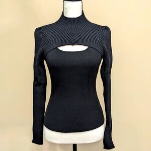 Black keyhole top NWOT